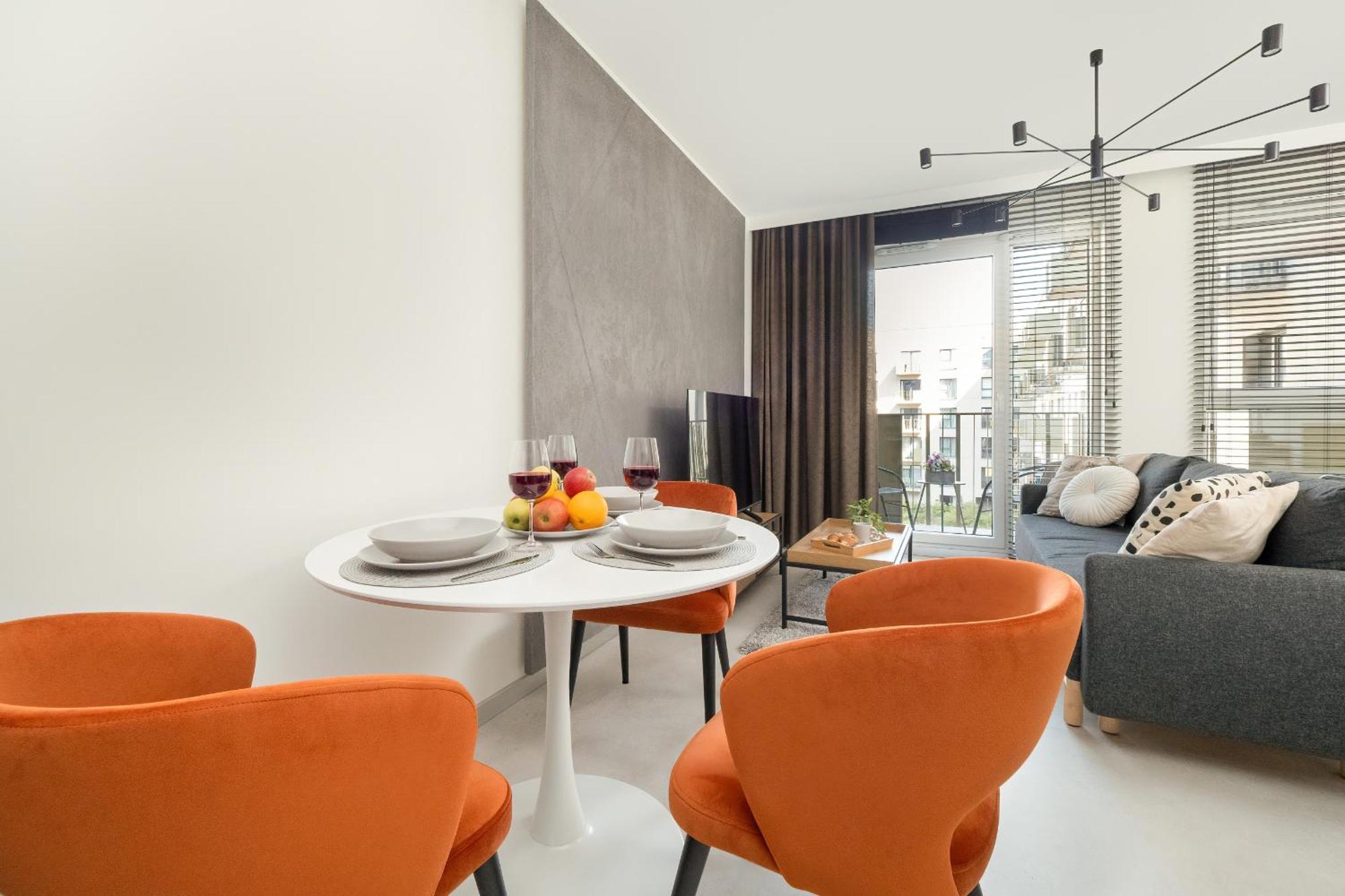 Luksusowe Studio W Lodzi Z Biurkiem, Balkonem I Klimatyzatorem By Renters Prestige Buitenkant foto
