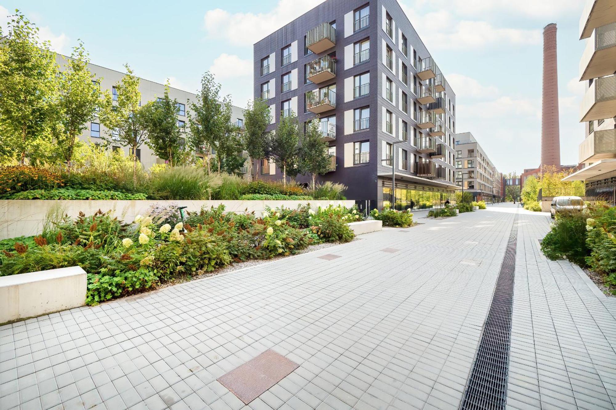 Luksusowe Studio W Lodzi Z Biurkiem, Balkonem I Klimatyzatorem By Renters Prestige Buitenkant foto