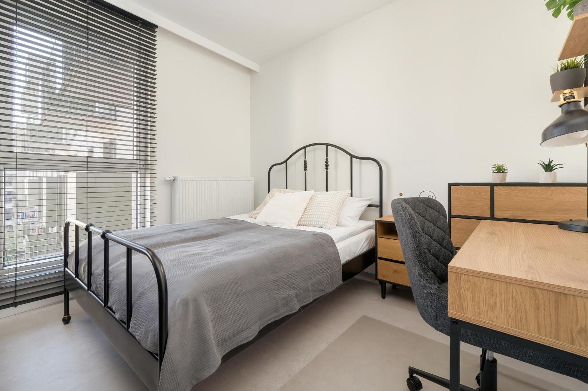 Luksusowe Studio W Lodzi Z Biurkiem, Balkonem I Klimatyzatorem By Renters Prestige Buitenkant foto